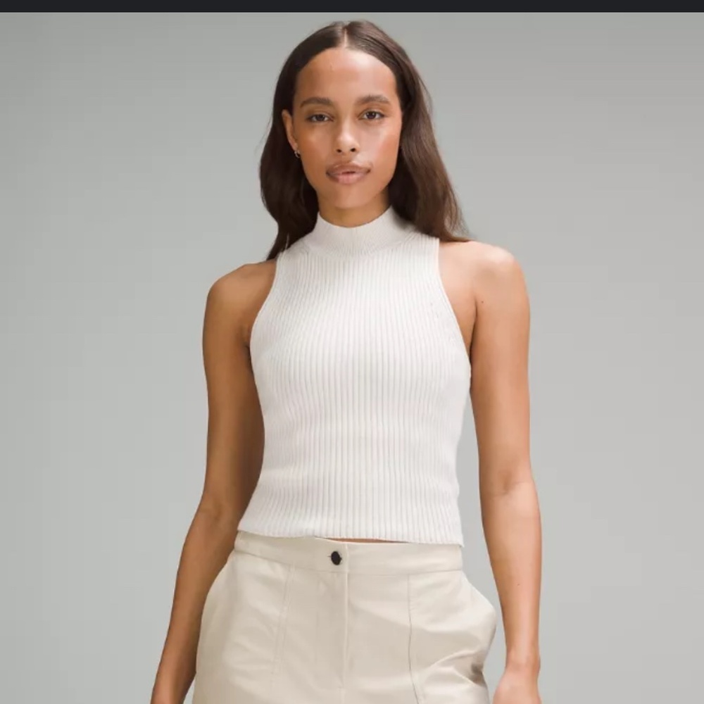 XXS lululemon silk-blend knit tank top bone